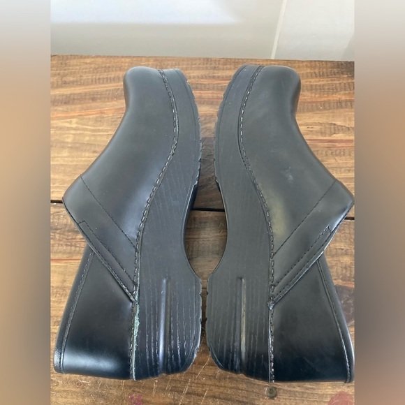 Dansko black leather professional nurses clogs shoes size EU 38 - Picture 8 of 11
